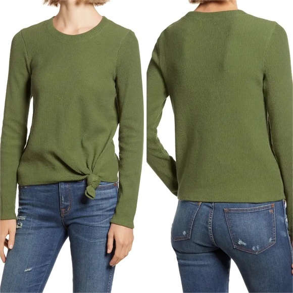 Madewell Tops - Madewell Elwood Knot Long Sleeve Top Small